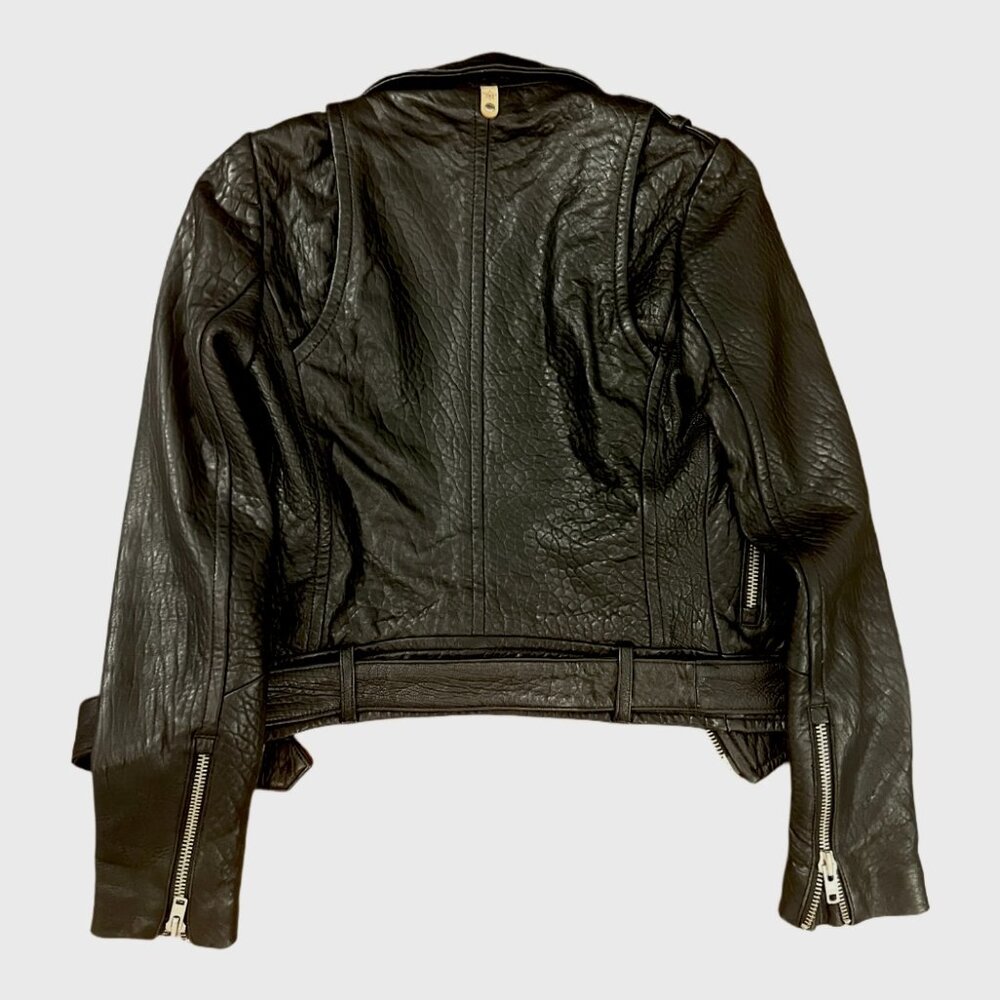 MACKAGE FOR ARITZIA Exclusive Rumer Pebbled Lambskin Leather Moto Jacket  - XXXS - Picture 6 of 12